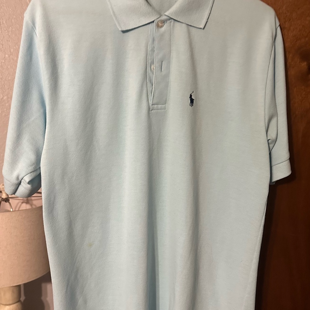 Polo by Ralph Lauren Men's Polo Shirt in Light Blue